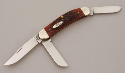 Case Cutlery TB6339 Sowbelly with Old Red Jigged Bone Scales handle material - Obverse Side - Item #KLC11315