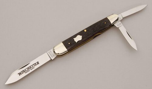 Winchester Knives W15 3995 Whittler with Brown Jigged Bone Scales handle material - Obverse Side - Item #KLC11332