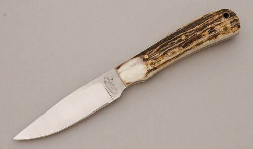 Dunn Knives Big Game Hunter with Sambar Stag Handle Scales handle material - Obverse Side - Item #KLC11341