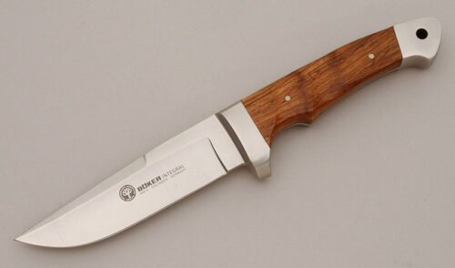 Boker Knives Model 585 Integral Hunter with Rosewood Handle Scales handle material - Obverse Side - Item #KLC11348