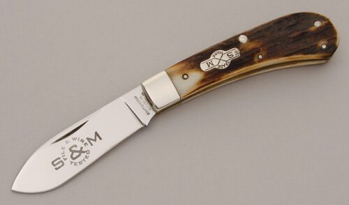 Schatt & Morgan 031208 Kentucky Shiner with Stag Handle Scales handle material - Obverse Side - Item #KLC11373