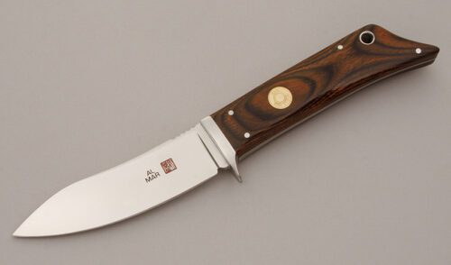 Al Mar Knives 8505 Gunstock V with Titanwood Handle Scales handle material - Obverse Side - Item #KLC11376