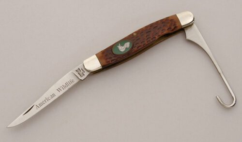 Camillus Cutlery Wildlife Series Turkey Folder with Jigged Delrin Scales handle material - Obverse Side - Item #KLC11398