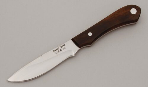 Mike Irie Sweet Tooth Hunter with Desert Ironwood Handle Scales handle material - Obverse Side - Item #KLC11399