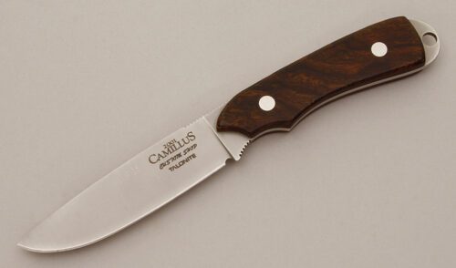 Camillus Cutlery Custom Shop Talon with Desert Ironwood Handle Scales handle material - Obverse Side - Item #KLC11405
