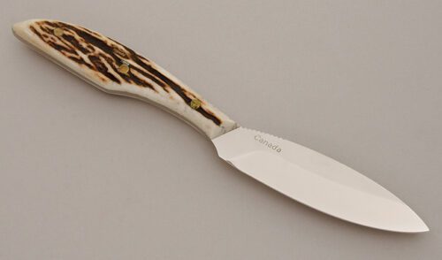 Grohmann Knives Model #1 Hunter with Stag Handle Scales handle material - Obverse Side - Item #KLC11414
