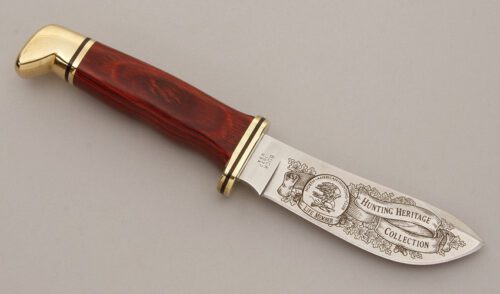 Buck Knives 103 Hunting Heritage Coll. with Rosewood Handle handle material - Obverse Side - Item #KLC11423