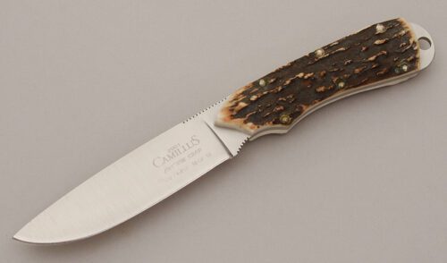 Camillus Cutlery Custom Shop Cuda with Stag Handle Scales handle material - Obverse Side - Item #KLC11425