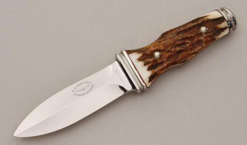 A.G. Russell 1977 Sting with India Stag Handle Scales handle material - Obverse Side - Item #KLC11440