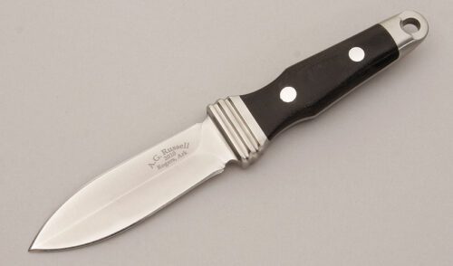 A.G. Russell Sting III with Black Rucarta Handle Scales handle material - Obverse Side - Item #KLC11444