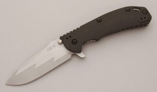 Zero Tolerance Knives 0560CBFC Hinderer Flipper with Carbon Fiber & Titanium handle material - Obverse Side - Item #KLC11450