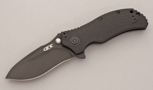 Zero Tolerance Knives 0300 Strider/Onion Framelock with Machined G-10 handle material - Obverse Side - Item #KLC11459