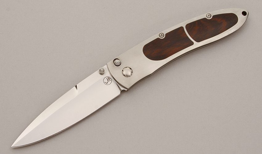 William Henry Knives Icon Matt Lock Folder with Titanium Frame handle material - Obverse Side - Item #KLC11461
