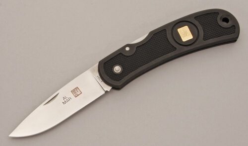 Al Mar Knives 6003 AW Sportsman-LE Lockback with Black Zytel Frame handle material - Obverse Side - Item #KLC11470