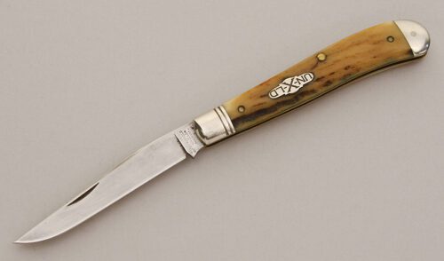 Great Eastern Cutlery 488110 Trapper with Stag Handle Scales handle material - Obverse Side - Item #KLC11473