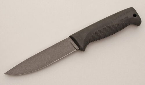 J.P. Peltonen Knives M-07 Ranger Puukko with Tempered Rubber Handle handle material - Obverse Side - Item #KLC11476