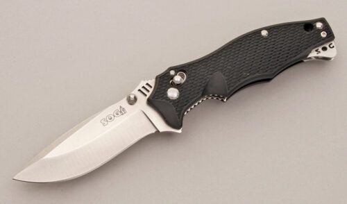 Sog Knives Vulcan I Arc-Lock with Molded Zytel Handles handle material - Obverse Side - Item #KLC11483