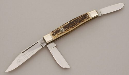 Carl Schlieper Eye Brand 425DS Stockman with Stag Handle Scales handle material - Obverse Side - Item #KLC11518