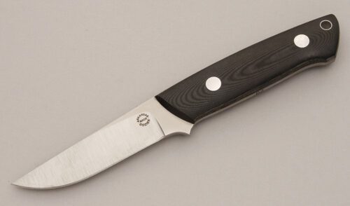 Dozier Knives Slim Outdoorsman with Black Micarta Scales handle material - Obverse Side - Item #KLC11534