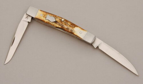 Case Cutlery TB2004 Tony Bose Muskrat with Stag Handle Scales handle material - Obverse Side - Item #KLC11548