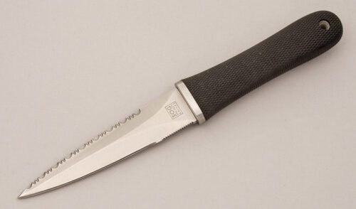 Sog Knives Pentagon with Textured Kraton Handle handle material - Obverse Side - Item #KLC11552