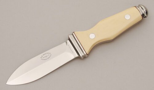 A.G. Russell 1977 Sting II with Ivory Micarta Handle Scales handle material - Obverse Side - Item #KLC11557