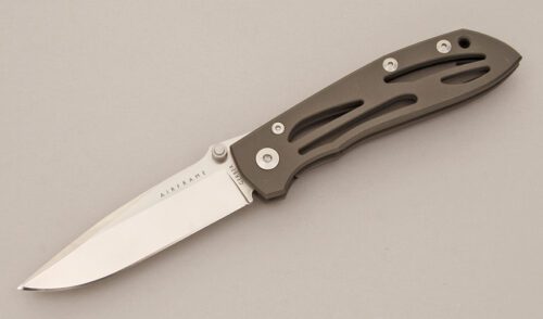 Gerber Knives Harsey Airframe Linerlock with Titanium Handles handle material - Obverse Side - Item #KLC11559