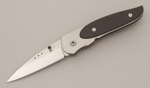 CRKT Knives Viele Wasp Limited Edition with Polished Carbon Fiber Onlays handle material - Obverse Side - Item #KLC11560