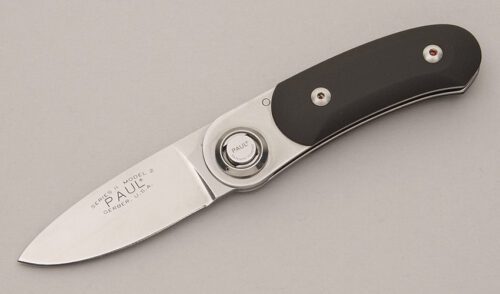 Gerber Knives Paul Series II Model 2 with Black Zytel Handle Scales handle material - Obverse Side - Item #KLC11563