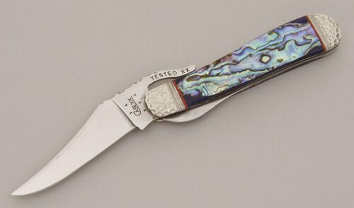 Case Cutlery 61953L Custom Russlock with Abalone Handle Scales handle material - Obverse Side - Item #KLC11571