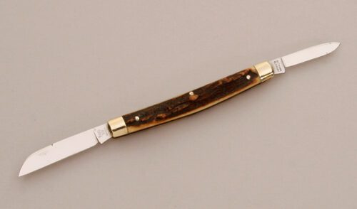 Hen & Rooster Two Blade Congress with Stag Scales handle material - Obverse Side - Item #KLC11589
