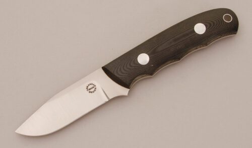Dozier Knives K-9 Personal Utility with Black Linen Micarta Scales handle material - Obverse Side - Item #KLC11610
