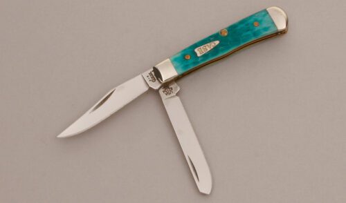 Case Cutlery 62154 Tiny Trapper with Jade Jigged Bone Scales handle material - Obverse Side - Item #KLC11631