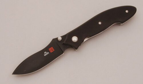 Al Mar Knives Nomad Linerlock Folder with Textured G-10 Scales handle material - Obverse Side - Item #KLC11658