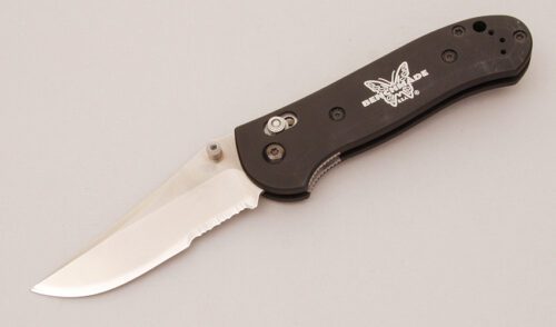 Benchmade Knives 720S Mel Pardue Axis Lock with Anodized Aluminum Frame handle material - Obverse Side - Item #KLC11659