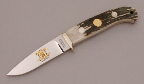 Smith & Wesson 150th Anniversary Golden Issue with Stag Handle Scales handle material - Obverse Side - Item #KLC11660
