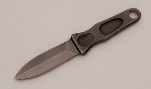 A.G. Russell 1977 Sting with Black Chrome Stainless Steel handle material - Obverse Side - Item #KLC11667