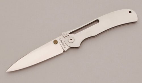 A.G. Russell K87C One Hand Folder with Stainless Steel Frame handle material - Obverse Side - Item #KLC11669