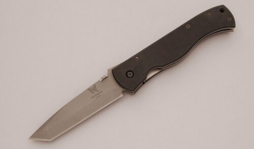 Benchmade Knives 970 Emerson Linerlock Folder with Textured G-10 Scales handle material - Obverse Side - Item #KLC11670