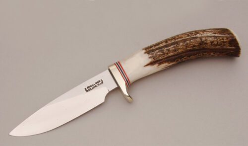 Randall Knives Model 26 Pathfinder with Stag Handle handle material - Obverse Side - Item #KLC11678