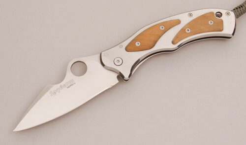 Spyderco Knives C99P Volpe Framelock Folder with Stainless Steel Frame handle material - Obverse Side - Item #KLC11682