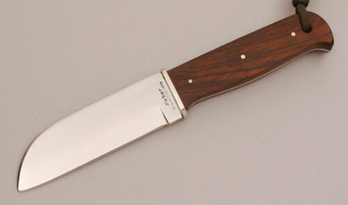 Ka-Bar Knives 1255 Rigging Knife with Macassar Ebony Wood Scales handle material - Obverse Side - Item #KLC11691
