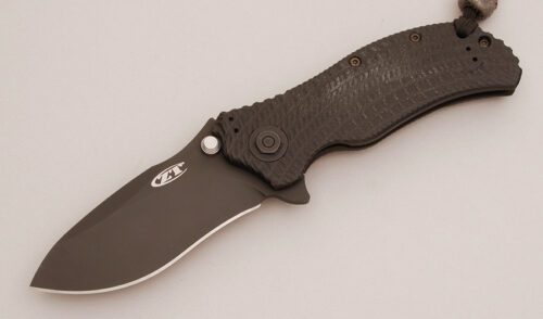 Zero Tolerance Knives 0300 Onion/Strider Framelock with Machined G10 Scales handle material - Obverse Side - Item #KLC11698