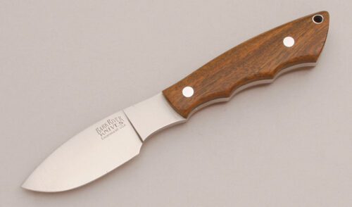 Bark River Knife & Tool Mini Canadian with Lignum Vitae Wood Scales handle material - Obverse Side - Item #KLC11710