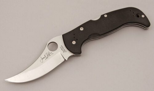 Spyderco Knives C63 James Keating Chinook with Black G-10 Handle Scales handle material - Obverse Side - Item #KLC11735