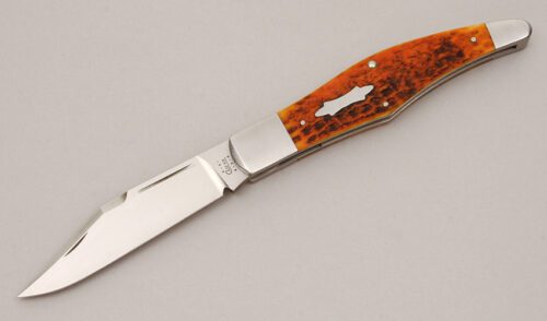 Case Cutlery Tony Bose Yukon Folder with Autumn Jigged Bone Scales handle material - Obverse Side - Item #KLC11736