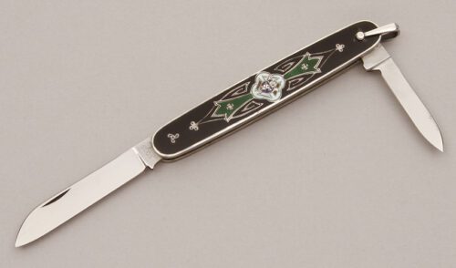 Voos Cutlery Co Knights of Columbus Pen Knife with Enameled Handle Scales handle material - Obverse Side - Item #KLC11757