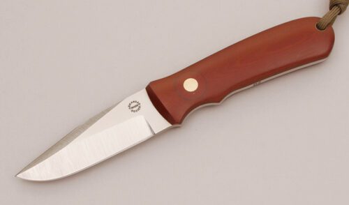Dozier Knives KM-3 Agent with Burgandy Micarta Handle Scales handle material - Obverse Side - Item #KLC11797