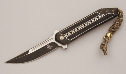 Todd Begg Knives SteelCraft Series Kwaiken with Machined Titanium Frame handle material - Obverse Side - Item #KLC11808