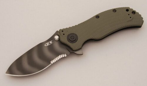 Zero Tolerance Knives 0301ST Onion/Strider Ranger with Textured G10 & Titanium Frame handle material - Obverse Side - Item #KLC11815